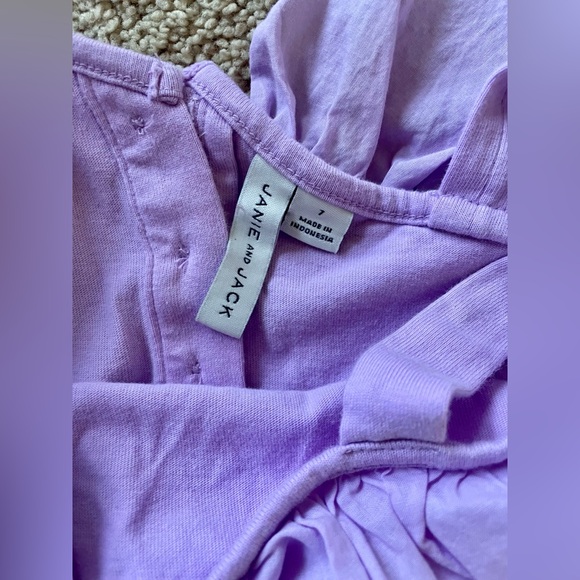 Janie and Jack the ruffle one shoulder lavender top, good used condition - Picture 3 of 4